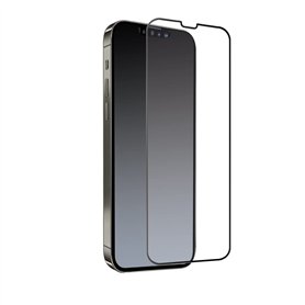 SBS Verre de protection d'écran pour iPhone 13 Pro Max, ultra résistant, en verre trempé et bords en silicone noir pour coins ar