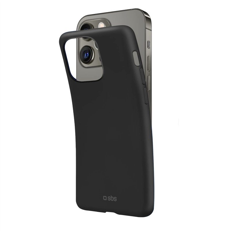 SBS Coque de protection en silicone pour iPhone 13 Pro Max Noir