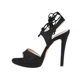 Made in Italia Erica Sandales à Talons pour Femme, Noir, 37 EU