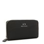 Armani Exchange Portefeuille zippé Around, bi-Pliable Femme, Noir, Einheitsgröße