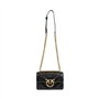 Pinko Sac love one mini bandoulière chevron brillant 100074 A1UR Z99Q noir, Noir