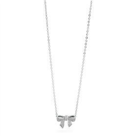 plaqué rhodium Collier en laiton avec arc et zircone cubique blanc Brosway BEE02
