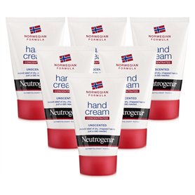 X6 Neutrogena Formule norvégienne Crème mains non parfumée concentrée 50 ml Format voyage