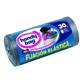 HANDY BAG FIJACION ELASTICA bolsa basura 30 litros 15 u