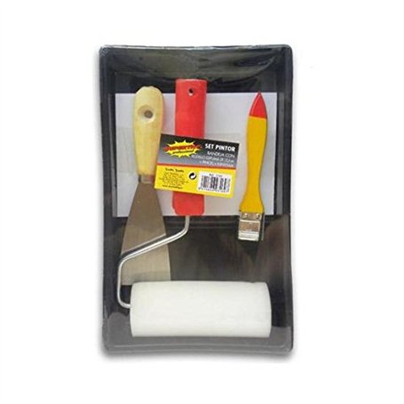 Supertite 3169 Set de Bac peintre avec rouleau mousse/pinceau/spatule