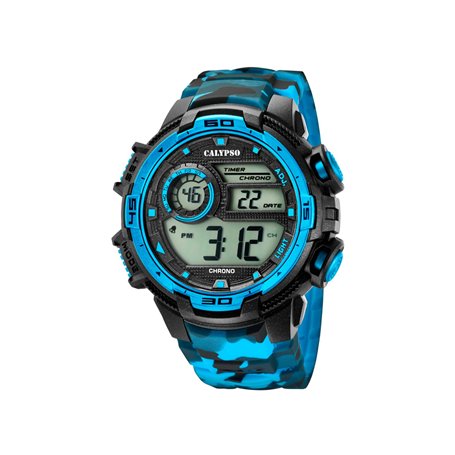 CALYPSO Homme Analogique-Numérique Quartz Montre avec Bracelet en Plastique