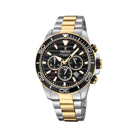 Festina Hommes Analogique-Numérique Quartz Montre avec Bracelet en Acier Inoxydable