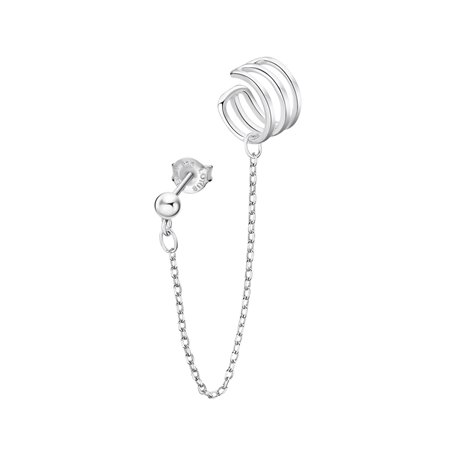 Boucle d'oreille ear cuff Lotus Silver