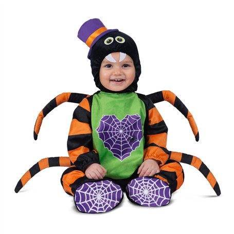 VIVING Déguisement Araignée Colorée 12-24 M (Bonnet, combinaison, pattes et chaussures)