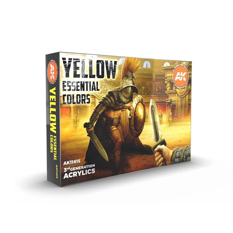 AK Interactive AK11615 Set Couleurs Essentielles Jaunes 6x17ml