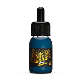 Ak+Interactive++Pot+de+Peinture+-+Inks+Ocean+Blue+%2830+ml%29