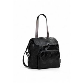 Desigual Accessoires-Sac à Dos en polyuréthane-Taille M, Accessories PU Backpack Medium Femmes, Noir, Einheitsgröße