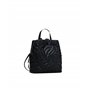 Desigual Accessoires PU, Mini Sac à Dos en polyuréthane Femmes, Noir, Einheitsgröße