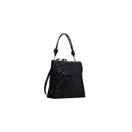 Desigual Accessoires PU, Mini Sac à Dos en polyuréthane Femmes, Noir, Einheitsgröße