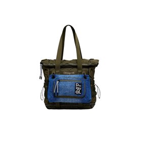 Desigual Grand Sac à Dos en Nylon pour Femme, Vert, Einheitsgröße