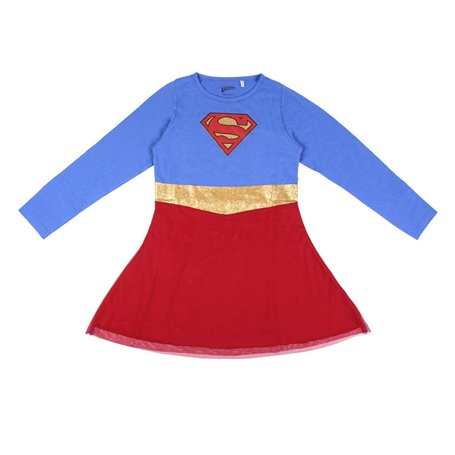 CERDÁ LIFE'S LITTLE MOMENTS Robe À Manches Longues pour Fille-Superman-avec Tutu-Licence Officielle DC Comics Bridesmaid Dress, 