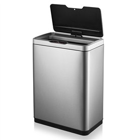 EKO Recycle Mirage Poubelle Métal Inox 27 x 46 x 65,5 cm 20+20 litres