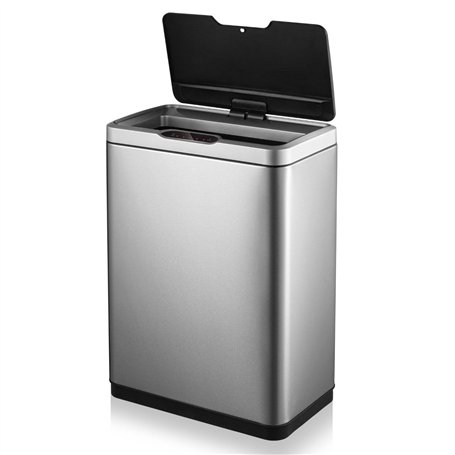 EKO Recycle Mirage Poubelle Métal Inox 27 x 46 x 65,5 cm 20+20 litres