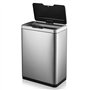 EKO Recycle Mirage Poubelle Métal Inox 27 x 46 x 65,5 cm 20+20 litres