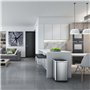 EKO Recycle Mirage Poubelle Métal Inox 27 x 46 x 65,5 cm 20+20 litres
