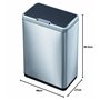 EKO Recycle Mirage Poubelle Métal Inox 27 x 46 x 65,5 cm 20+20 litres