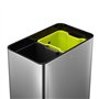 EKO Recycle Mirage Poubelle Métal Inox 27 x 46 x 65,5 cm 20+20 litres
