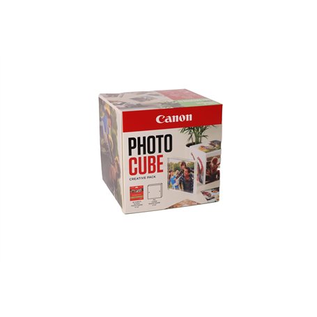 Canon Photo Cube Creative Pack, Pink - PP-201 Glossy II Photo Paper 5x5" (40 Sheets) + Photo Frame - Compatible with Canon PIXMA