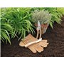 Esschert Design Set de Coupe Jardinage 3 pièces avec Gants en Cuir, Couteau de Jardinage et sécateur