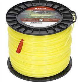 Kramp Fil de rechange pour débroussailleuse - 2,4 mm - 180 m - Rond - Jaune