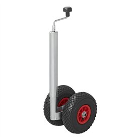 ProPlus 341508 Roue Jockey Double Jante Plastique avec Pneu d'Aire, 260x85 mm, 48 mm, Metal/Noir