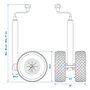 ProPlus 341508 Roue Jockey Double Jante Plastique avec Pneu d'Aire, 260x85 mm, 48 mm, Metal/Noir