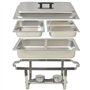 vidaXL Ensemble de chauffe-plats 2 pcs Acier inoxydable