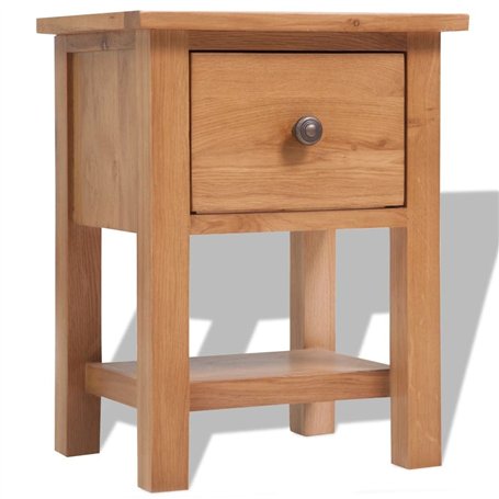 vidaXL Table de Chevet Chêne Massif 36 x 30 x 47 cm Marron