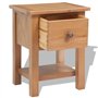 vidaXL Table de Chevet Chêne Massif 36 x 30 x 47 cm Marron