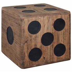 vidaXL Boîte de rangement Bois Mindi 40 x 40 x 40 cm Design Dés
