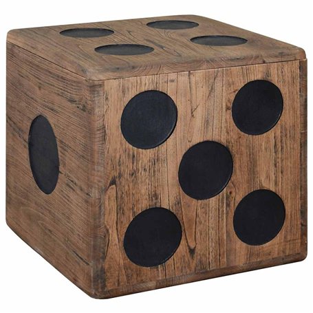 vidaXL Boîte de rangement Bois Mindi 40 x 40 x 40 cm Design Dés