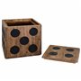 vidaXL Boîte de rangement Bois Mindi 40 x 40 x 40 cm Design Dés