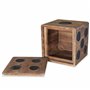 vidaXL Boîte de rangement Bois Mindi 40 x 40 x 40 cm Design Dés