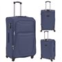 vidaXL Jeu de valises souples 3 pcs Bleu marine
