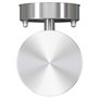 2 appliques murales cylindriques en acier inoxydable