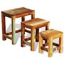 Set de 3 Tables Basses gigognes Antique Vintage