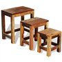 Set de 3 Tables Basses gigognes Antique Vintage