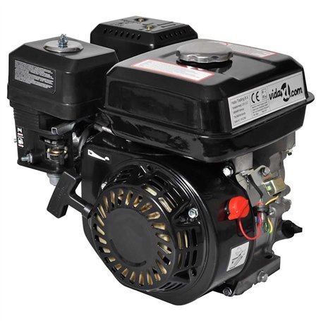 vidaXL Moteur à Essence 6,5 CH 4,8 kW Noir Moteur à Essence Cylindrée 196 cc