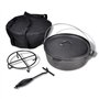 vidaXL Four néerlandais avec Accessoires Inclus 5,6 L Pot Casserole pour Camping