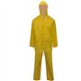 vidaXL 2X Imperméable Robuste avec Capuchon et Salopette Jaune XL Randonnée