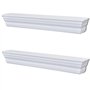 vidaXL 2X Ètagère Murale Blanc Salon Chambre Coucher Armoire Rangement Placard