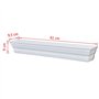 vidaXL 2X Ètagère Murale Blanc Salon Chambre Coucher Armoire Rangement Placard