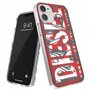 DIESEL Coque de Protection conçue pour iPhone 12 Mini 5.4 - Transparente - Anti-Chocs - avec Bords arrondis - Rouge/Gris