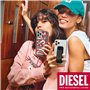 DIESEL Coque de Protection conçue pour iPhone 12 Mini 5.4 - Transparente - Anti-Chocs - avec Bords arrondis - Rouge/Gris