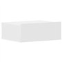 vidaXL Table de Chevet Flottante, Armoire de Lit Murale, Table de Nuit, Meuble de Chambre à Coucher Maison Intérieur, Blanc Bois